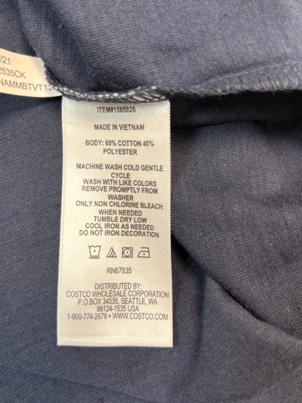 Nautica Navy Blue Keyhole Back Tee Short Sleeve Athleisure Preppy Sporty XXL - Picture 5 of 6